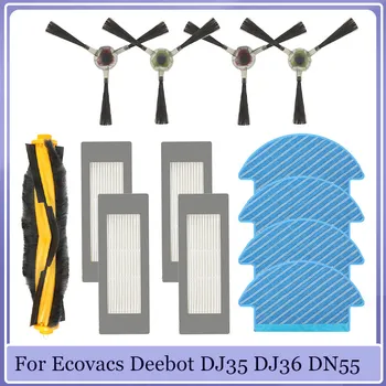 Основная боковая щетка, аксессуары для роботизированного пылесоса Ecovacs Deebot DJ35 DJ36 DN55, одноразовая тряпка для швабры, Детали Hepa-фильтра