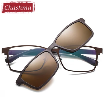 Очки С магнитным зажимом, поляризованные линзы с солнцезащитными очками для мужчин, очки в спортивном стиле