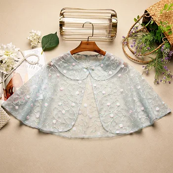 Женская весенне-летняя цветочная винтажная сетчатая кружевная пашмина, женская летняя солнцезащитная сетчатая шаль, плащ R943