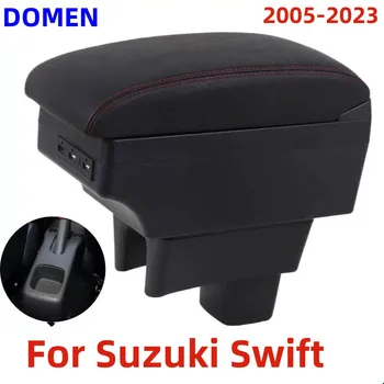 Для Suzuki Swift Подлокотник Коробка Детали интерьера Автомобиля Центральное содержимое С выдвижным отверстием для чашки Большое пространство Двухслойный USB 2005-2023