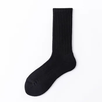 Мужские носки Летние тонкие из чистого хлопка с защитой от запаха, черно-белые, однотонные, антибактериальные, дышащие