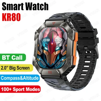 Смарт-Часы KR80 Спортивные Часы Компас Высота Барометрическая Погода Bluetooth Вызов Фитнес-Трекер 2,0-Дюймовый Экран Аккумулятор Емкостью 650 мА