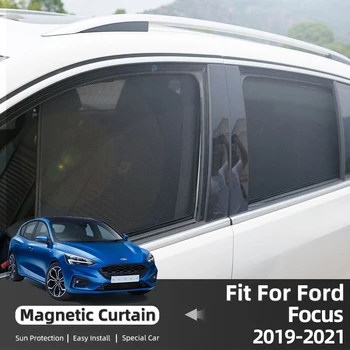 Для Хэтчбека Ford Focus MK4 2019-2023 Магнитный Автомобильный Солнцезащитный Козырек Передняя Рамка Лобового Стекла Шторка Заднее Боковое Стекло Солнцезащитные Козырьки