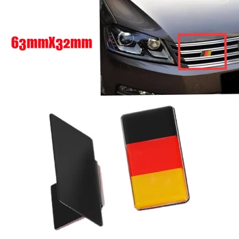 Автомобильная Наклейка Флаг Германии, эмблема, Значок, Эмблема Deutsch, Бампер, Передняя решетка, Универсальная для VW Audi, Аксессуары для Авто, Наклейка на автомобиль