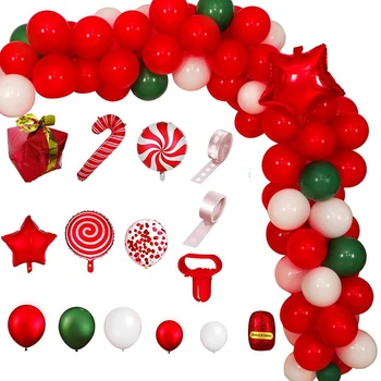 Рождественские воздушные шары-200 шт. Украшение вечеринки, Конфетный воздушный шар, Подарочный фольгированный воздушный шар, Рождественский декоративный воздушный шар для рождественской вечеринки