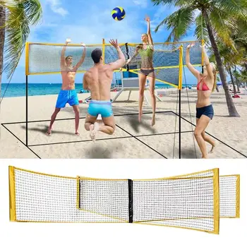 Волейбольная сетка для нескольких игроков, Спортивное оборудование для командных игр, Занятия спортом в помещении и на открытом воздухе, Высокое прочное качество