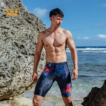 Мужские профессиональные обтягивающие шорты для плавания, Быстросохнущие пляжные плавки для мужчин, Большие размеры, Купальные штаны, Боксерские трусы для серфинга