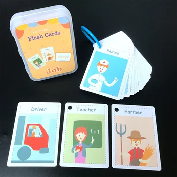 Английское Детское слово Montessori Baby Learn Card Флэш-карты Когнитивные Развивающие игрушки Игры для запоминания картинок Подарки для детей