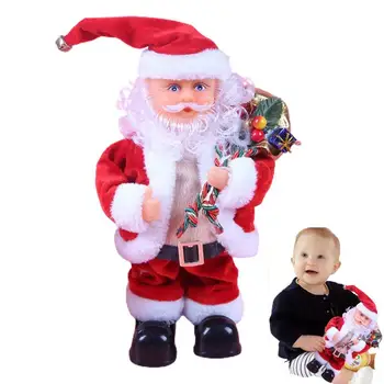 Танцующий Санта Клаус, Мягкая Фланелевая Кукла Санта, Игрушка Санта, Рождественский Орнамент, Танцующий Санта Для спален, игровых комнат, домов