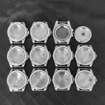 стальной корпус часов 40 мм, сапфировое стекло, линза Cyclops, Одиночный Календарь для часов с механизмом NH34/NH35/NH36, Аксессуары для часов