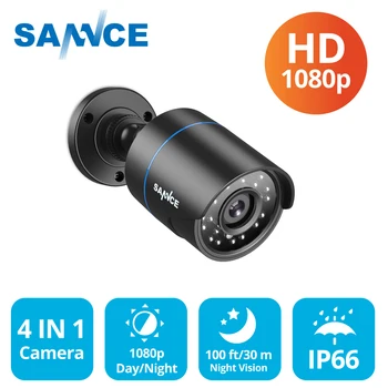 Sannce 1080P TVI Камера Безопасности 1шт 2-Мегапиксельный Комплект Пуль Открытый IP66 Всепогодный Корпус 66 футов Супер Ночного Видения Smart IR CCTV Cam