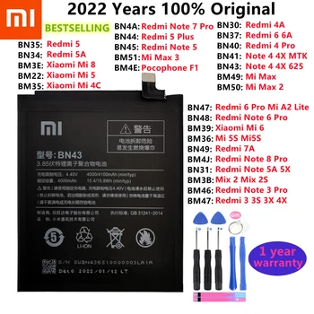 Оригинальный Новый Аккумулятор Для Xiaomi Mi Redmi Note Mix Max 2 3 A3 3S 3X 4 4X 4A 5 5A 5S 5X M5 6 6A 7 7A 8 8T 9 SE Pro Plus Lite