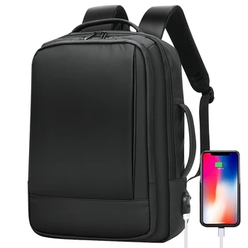 Деловой рюкзак для ноутбука, мужская школьная сумка большой емкости 15,6 16 дюймов, водонепроницаемые модные рюкзаки