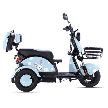 Экспортный электрический трехколесный велосипед для пожилых людей, Детский бытовой электромобиль, Модный электрический Аккумуляторный трехколесный велосипед