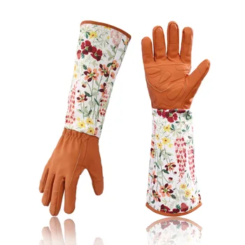1 Пара садовых перчаток, устойчивых к колючкам, садовые перчатки с длинными рукавами для прополки, копания, посадки и сбора урожая