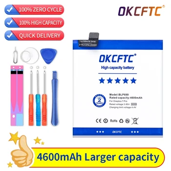 OKCFTC Оригинальный Для OnePlus 7 Pro Аккумулятор для телефона BLP699 4600 мАч Высокой Емкости One Plus Аккумуляторы для Телефонов Бесплатные Инструменты Телефон AKKU