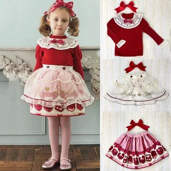 Юбка для девочек, бренд Winter Tide, высококачественная детская одежда, Десертный торт, Детский дворец Яньфэн, Новогодняя Рождественская одежда
