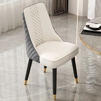 Кожаные роскошные обеденные стулья с дизайнерской спинкой, офисные обеденные стулья для отдыха, Игровые эргономичные наборы мебели Sillas Comedor