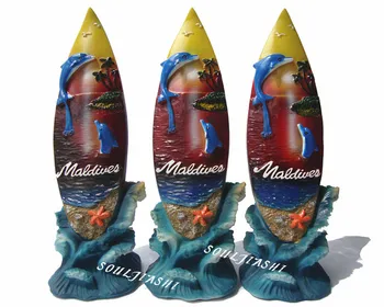 Мальдивский сувенир, креативный подарок, украшение из смолы с морским пейзажем и дельфином, украшение для дома, одиночное