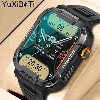 YuXiBaTi 1,85 Уличные Военные Смарт-Часы Мужские Bluetooth Call Smartwatch Для Xiaomi Android IOS Ip68 Водонепроницаемые Смарт-Часы