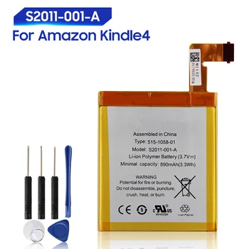 Оригинальный Сменный аккумулятор для Amazon Kindle 5 6 4 D01100 515-1058-01 DR-A015 MC-265360 S2011-001-Подлинный Аккумулятор 890 мАч