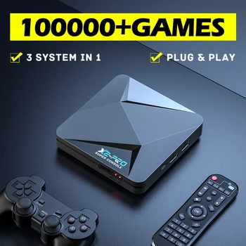 Супер Консоль X2 PRO Ретро Игровая консоль Для PSP/PS1/Sega Saturn/N64/DC 100000 + Классические Игры 4K HD TV Box Игровой Плеер Двойной WiFi