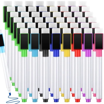 160 Упаковок 8 цветов магнитных маркеров для белой доски с заглушкой для стирания для школы, офиса и дома