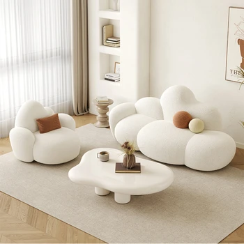 Диваны для гостиной White Cloud, Современная Ткань, Минималистичный Европейский Угловой диван, Уютные Напольные подушки, Бытовая Мебель Divano