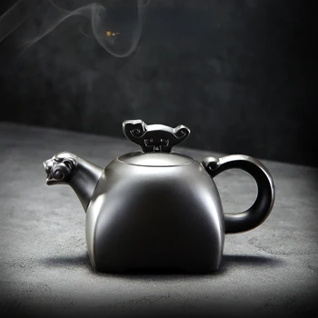 Фиолетовый глиняный горшок Для домашнего заваривания чая, Одинарный Чайник, Старинная Керамическая крышка из Исинской глины, Чайная чашка