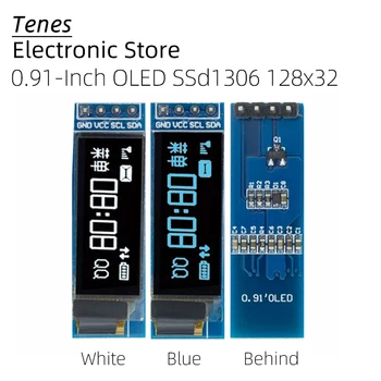 SX 0,91-дюймовый OLED-модуль Белый Синий 128X32 ЖК-светодиодный дисплей 0,91 
