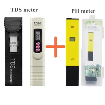 TDS Метр 0-9990ppm Цифровой РН-метр 0,01 PH Высокоточный Ручка-Тестер Воды TDS & PH Метр 0-14 PH ЖК-ДИСПЛЕЙ PPM Тестер Аквариумный Фильтр