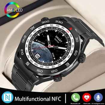 LIGE Ultra Mate Бизнес Смарт-Часы Мужские Bluetooth Call Голосовой Помощник NFC Спортивные Умные Часы Водонепроницаемые Часы для Huawei IOS