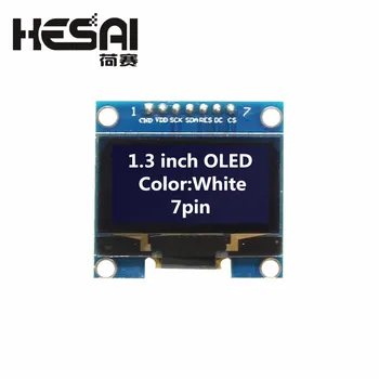 1,3-дюймовый OLED-модуль Белого цвета 128X64 7-контактный OLED-ЖК-дисплей со светодиодным дисплеем 1.3 SPI для arduino Diy Kit