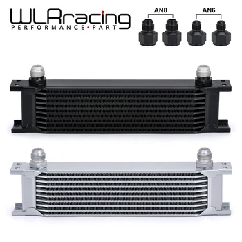 WLR - Алюминиевый Универсальный масляный радиатор двигателя коробки передач AN10 в 10 рядов с гнездом 10An к адаптеру AN6 AN8 WLR7010