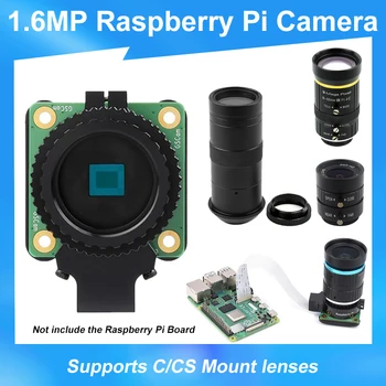 Оригинальный модуль камеры с глобальным затвором Raspberry Pi Поддерживает объективы с креплением C /CS 1.6MP для высокоскоростной съемки в движении