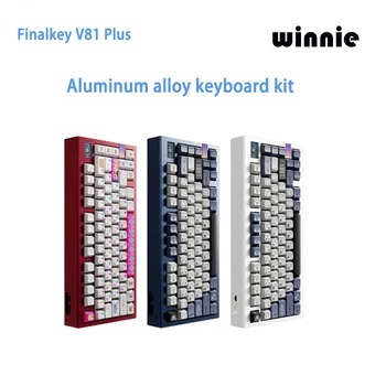 Finalkey V81 Plus Беспроводная клавиатура из алюминиевого сплава Трехрежимный Bluetooth Hotswap Аксессуары для компьютерных игр для киберспорта Клавиатура на заказ
