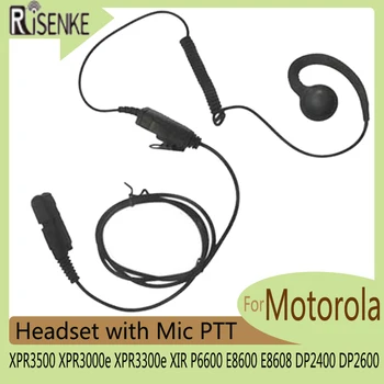 RISENKE-Динамик для портативной рации Motorola XPR3500 XPR3000e XPR3300e XIR P6600 E8600 E8608 DP2400 DP2600, Радиогарнитура с Микрофоном