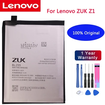 Новый 100% Оригинальный аккумулятор BL255 для мобильного телефона Lenovo ZUK Z1 4100mA, высококачественные аккумуляторы, быстрая доставка