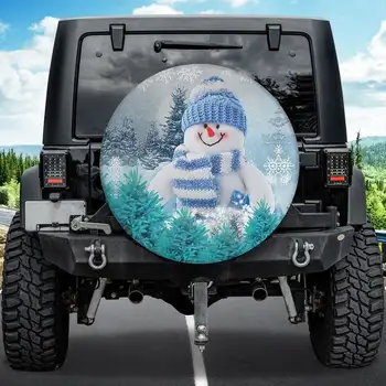 Милый снеговик для украшения, Чехол для снеговика, Зимняя сцена, Рождественский чехол, чехол для запасного колеса Fbsp270916