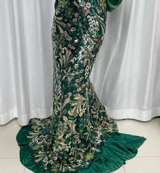 Роскошная Африканская Кружевная ткань с пайетками Высокого Качества 2023, Вышивка из тяжелого бисера, Французский Тюль, Кружевное Нигерийское Свадебное платье