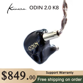 Kinera ODIN 2.0 K8 8BA Наушники-вкладыши Hi-Fi Сбалансированные Арматурные Наушники С Ушным крючком и Шумоподавлением