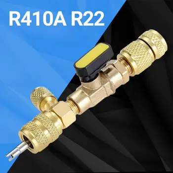 Съемник сердечника клапана с 1/4 дюйма/5/16- инструмент для установки сердечника клапана с дюймовым портом для автомобиля для системы кондиционирования воздуха R404A R407C R134A R12 R32