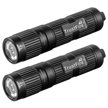 Розничная продажа, 2X Карманный фонарик Trustfire Mini3 Edc, Водонепроницаемый светодиодный фонарик, Использование батареи 10440/Aaa, Мини-лампа для кемпинга на открытом воздухе