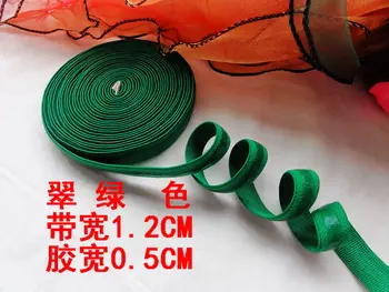50 М/лот ширина 1,2 см, силиконовая ширина 0,5 см, зеленый силиконовый эластичный захват для индивидуального шитья, ремешок для бюстгальтера 