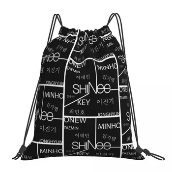 Рюкзаки Shinee, Повседневные Портативные Сумки на шнурке, Карманная сумка для хранения на шнурке, сумка для книг Для мужчин и женщин, студентов