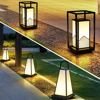Новые уличные светодиодные фонари в китайском стиле, парковая трава, ландшафтные фонари, Трапециевидные Ретро-светильники для внутреннего двора виллы