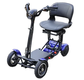 легкая инвалидная коляска для взрослых, складной 4-колесный самокат для инвалидов