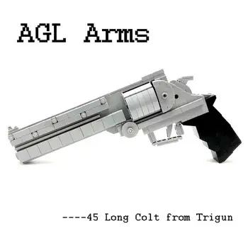 Игрушка в подарок MOC пистолет строительный блок модель пистолета с мелкими частицами AGL Arms.Кольт длиной 45 см от Trigun