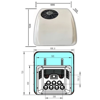 Комплект для обогрева и охлаждения Gouku 24V Парковочный электрический кондиционер для экскаватора