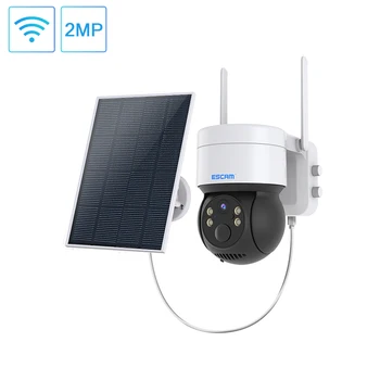 ESCAM QF170 WIFI IP камера 2MP PT Солнечная панель PIR Сигнализация Полноцветное Ночное Видение Двухстороннее аудио IP66 Водонепроницаемая камера наблюдения